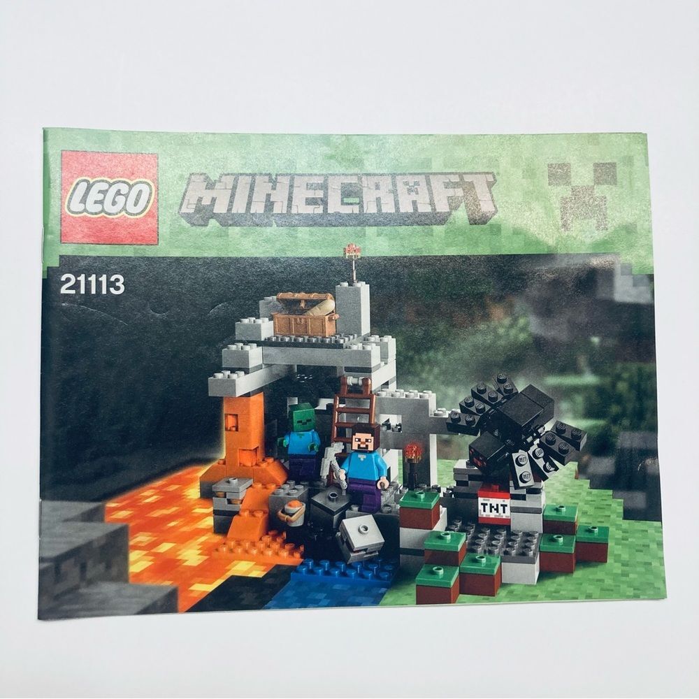 Lego Set 21113 Minecraft The Cave‎ Booklet manual only